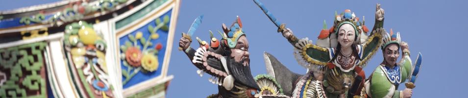 Cheng Hoon Temple Roof Sculptures 